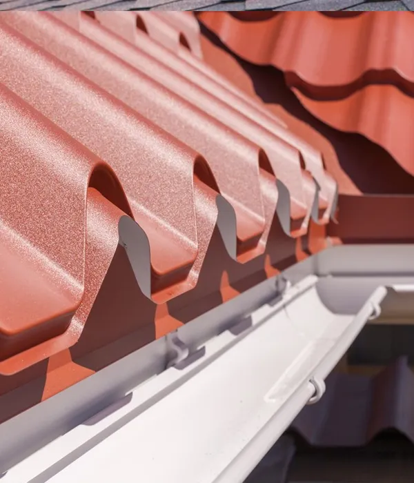 red gutter installation